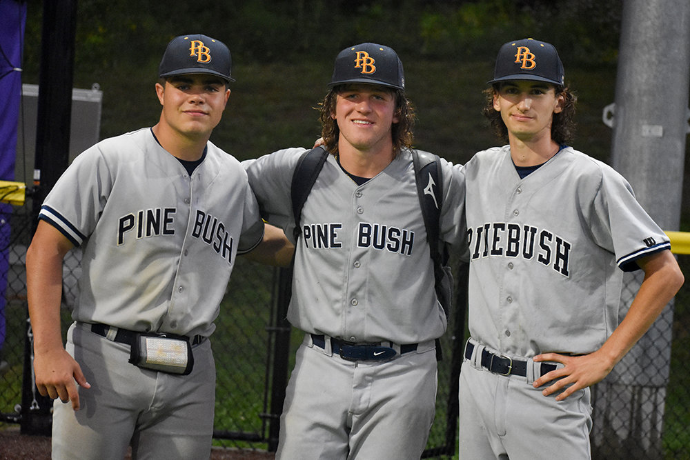 L - r: Joe Croce, Gunnar Meland, Ethan Vellenga are looking forward to playing college ball.