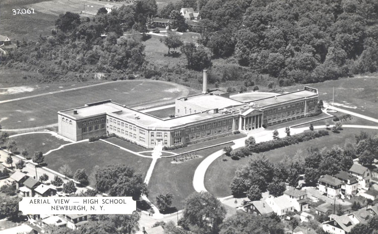 1930s postcard view of NFA showing Odell Sanitorium up on the hill.