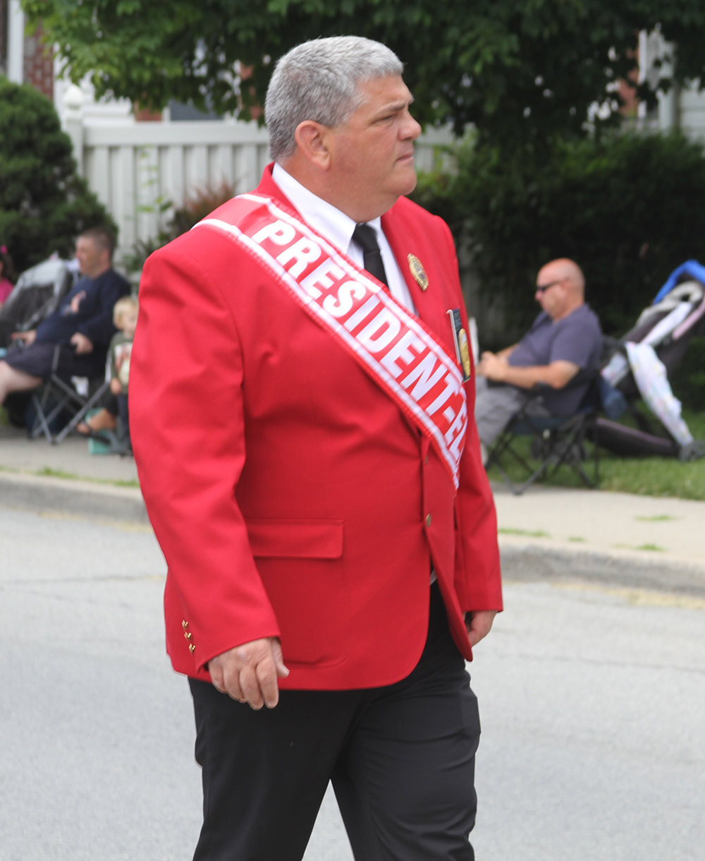 HVVFA President-elect Eric Orr of Wallkill marched in the parade. He was installed as President at the end of the convention.