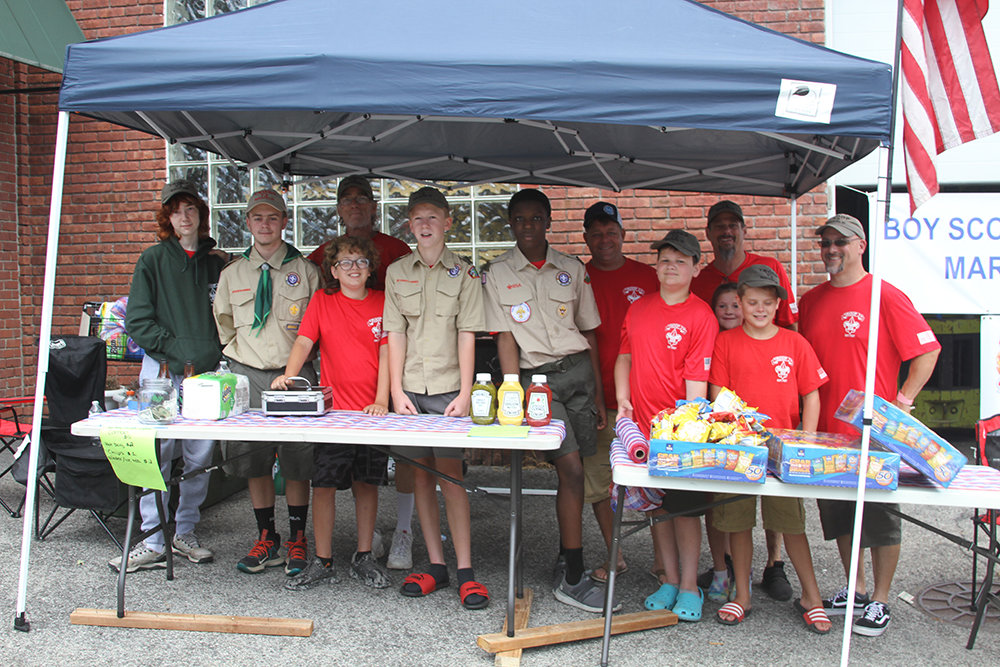 Local Boy Scouts sold hot dogs and snacks to parade spectators.