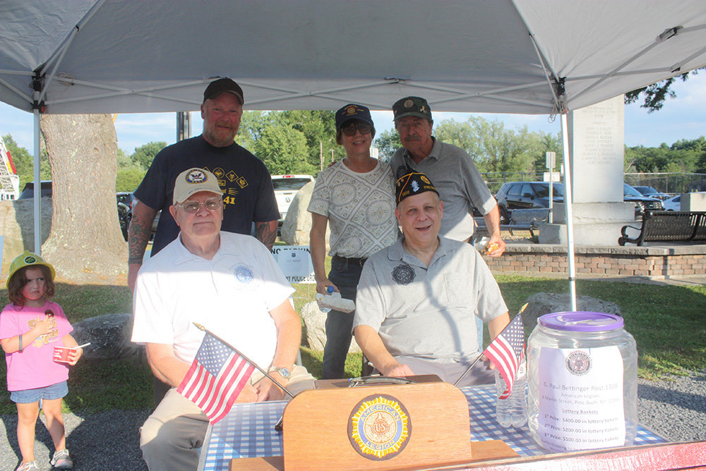 G. Paul Bettinger American Legion Post 1308. Seated: Connie Flickenschild and Tony Parisi. Standing: Dominick Lombardi, Donna Jones and Michael Dillion.