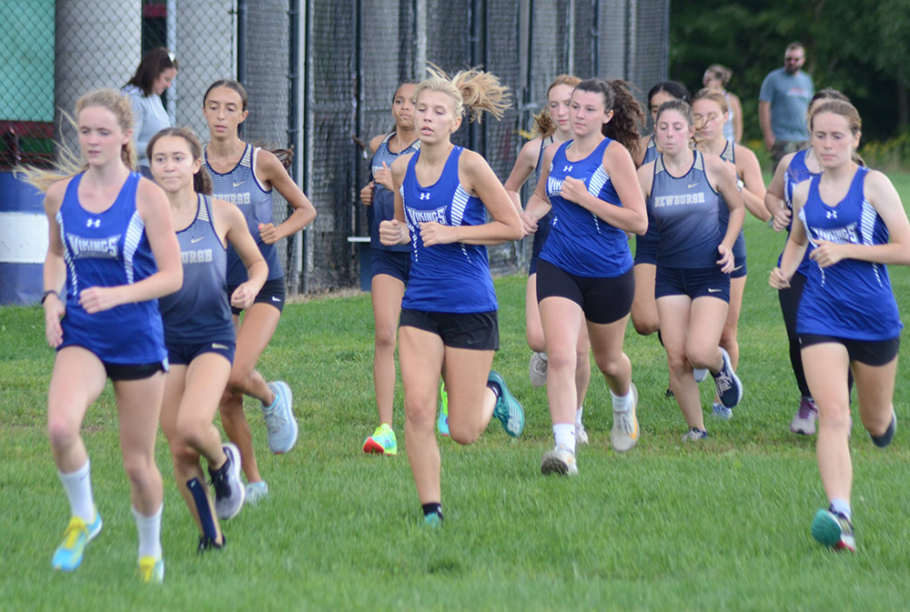 Valley Central and Newburgh runners start an OCIAA cross-country meet on Sept. 13 at Valley Central High School in Montgomery.