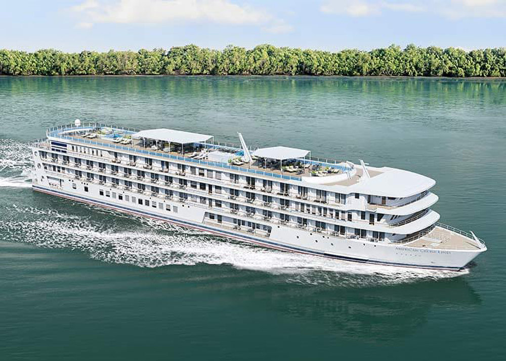 American Cruise Lines operates a fleet of river boats. Pictured is American Melody, launched in 2021.