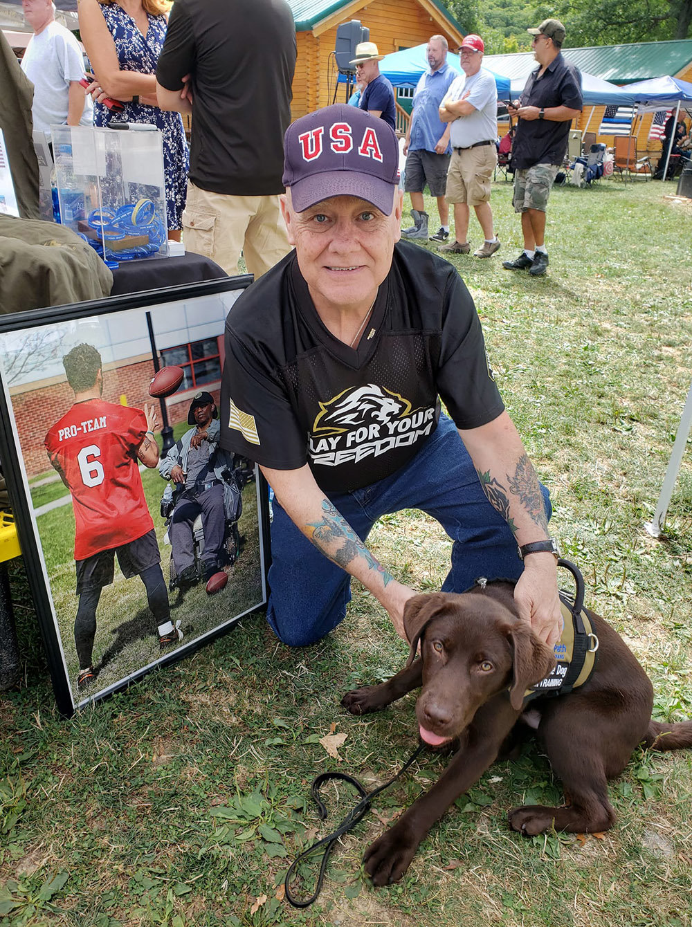 Service Dog Ranger and volunteer Mike M.