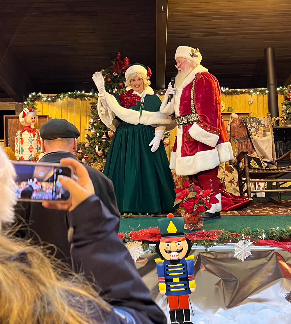 Santa and Mrs. Claus welcomed the town residents to the annual tree lighting ceremony.