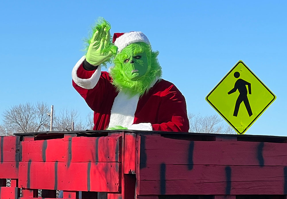 The Grinch wishes you a Merry Christmas.