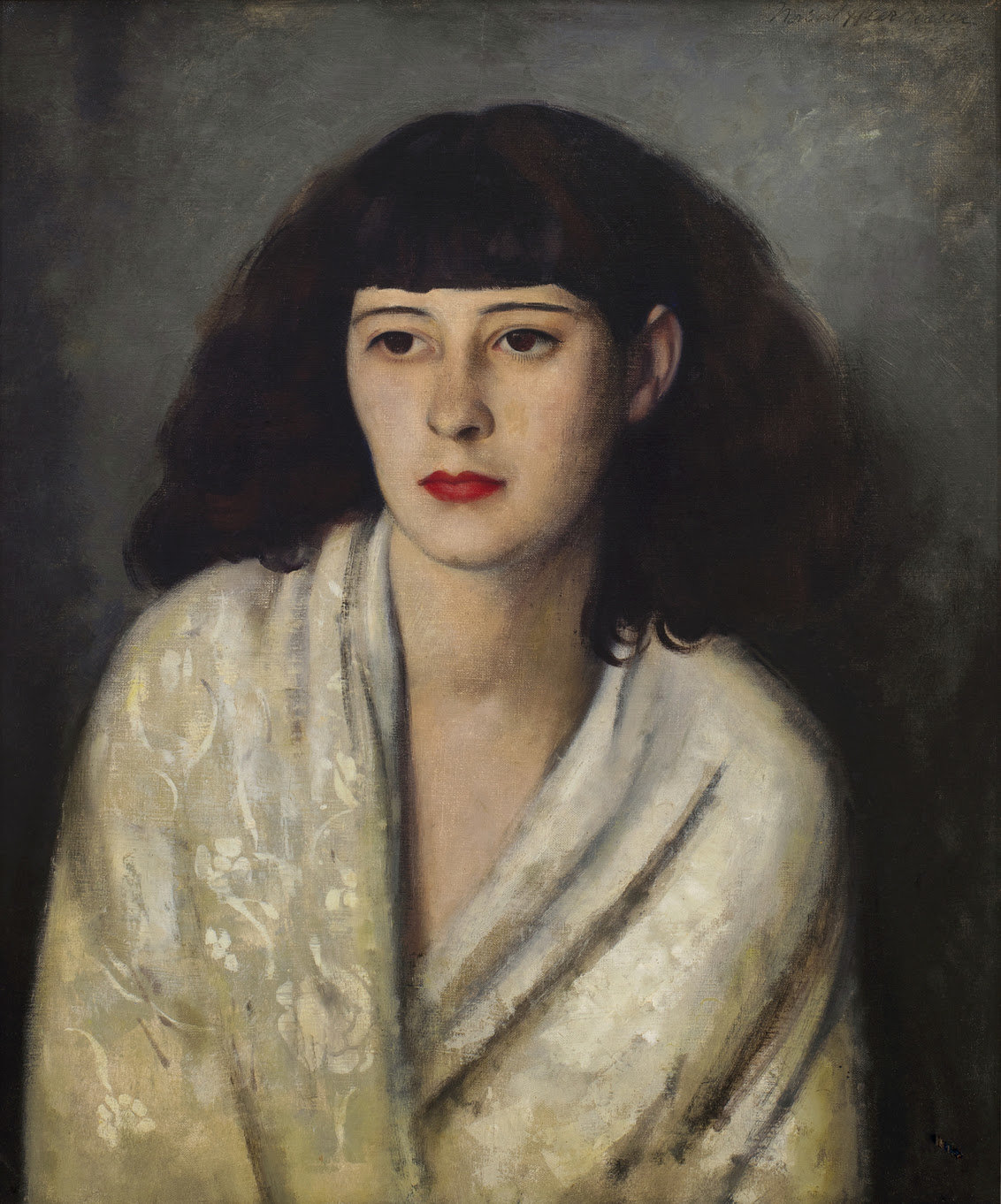 Norbert Heermann, Lady with Red Lips, n.d., courtesy of the New York State Museum, Historic Woodstock Art Colony: Arthur A. Anderson Collection 