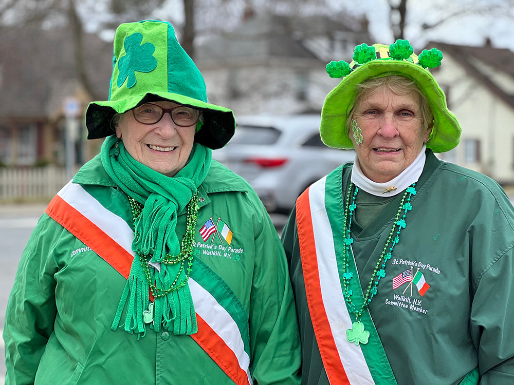 Wallkill St. Patrick’s Parade Committee members Gwen Saunders and Grace Ross.