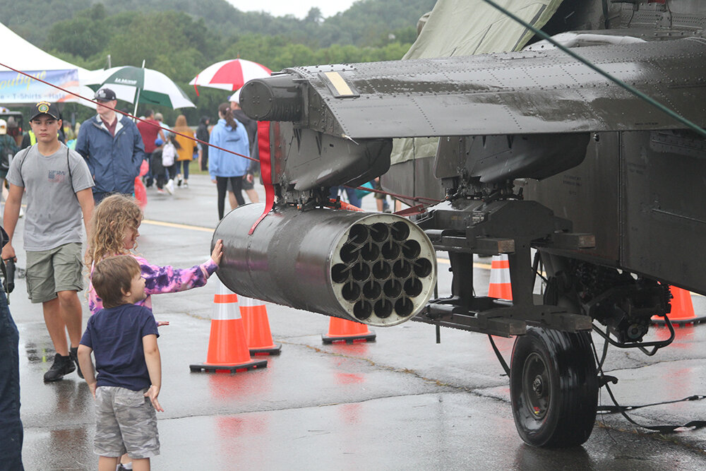 Ground displays, like this Navy helicopter, were a big attraction.
