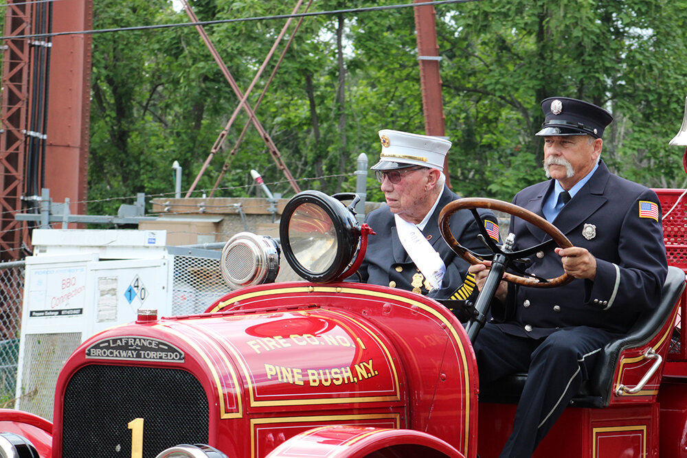 Longtime Wallkill member Delbe Spath [left] served as Grand Marshal for the parade.