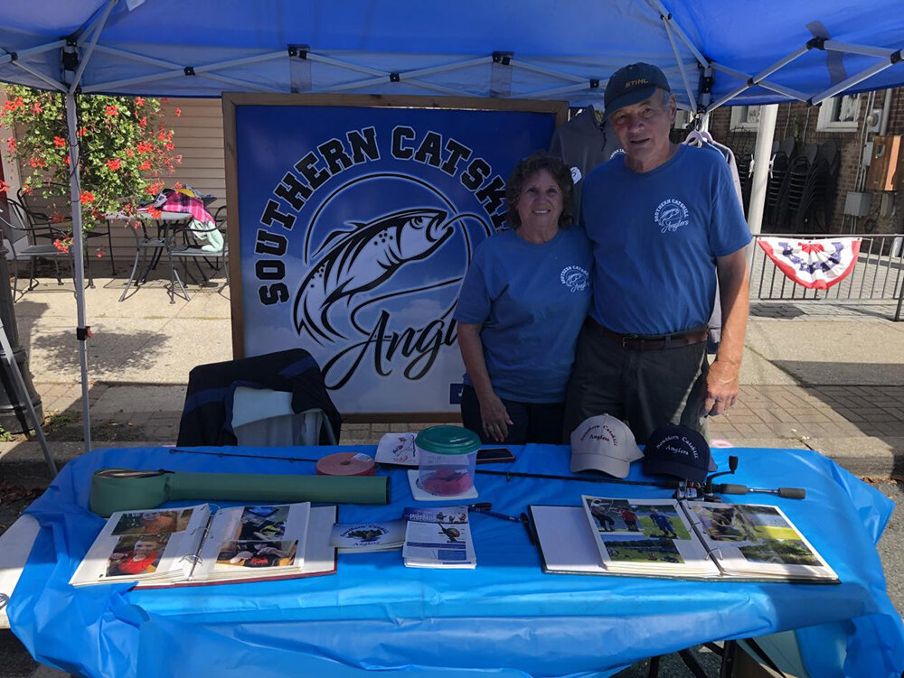 Donna and Richard Schirrman managing Southern Catskill Angler’s booth.