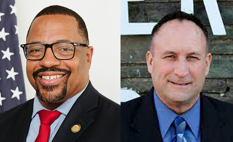 Newburgh Mayor Torrance Harvey and New Windsor Supervisor-elect Stephen A. Bedetti
