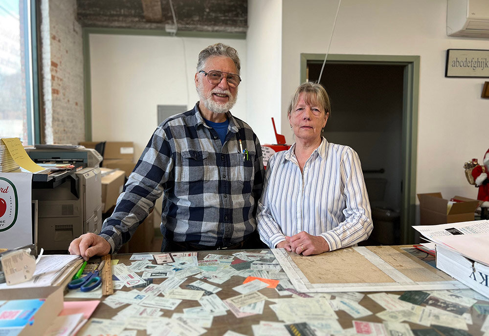 Erve and Roberta Hamilton of The Print Shop thank all their customers and friends for their support as they bid farewell to the business on December 1.