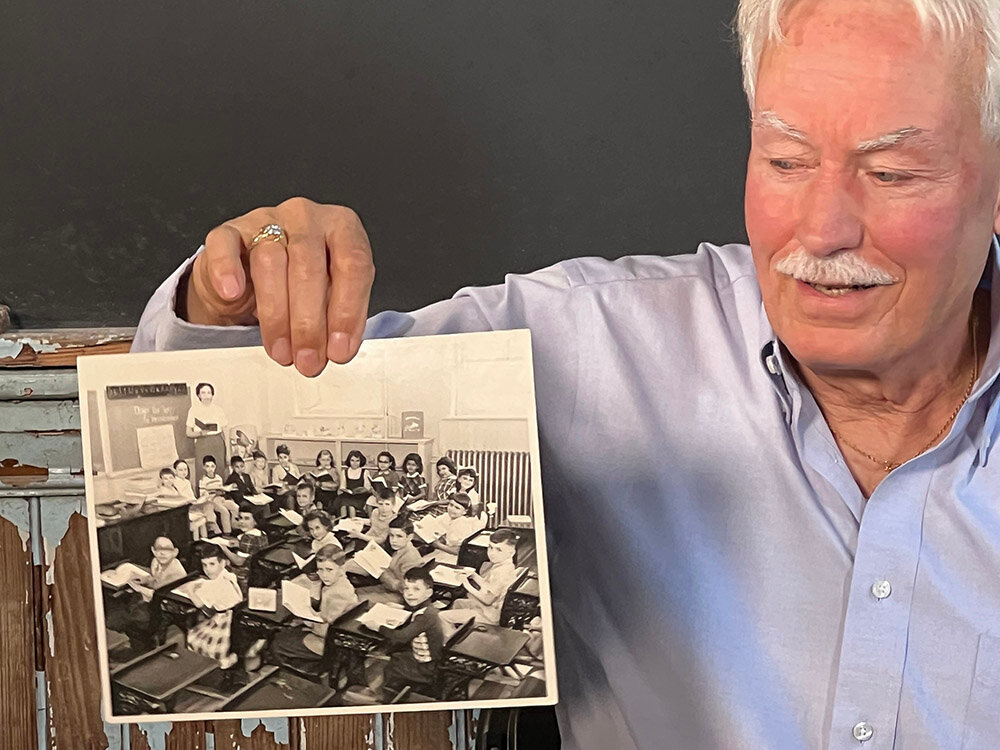Dominick Denisi shares a photograph of his old classroom when he attended the Liberty Street School.